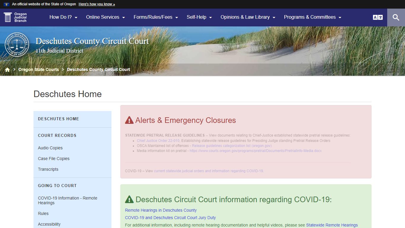 Oregon Judicial Department : Deschutes Home : Deschutes ...